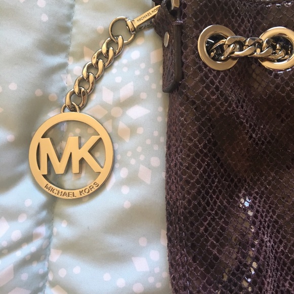 Michael Kors Python Embossed Tote - Picture 3 of 4