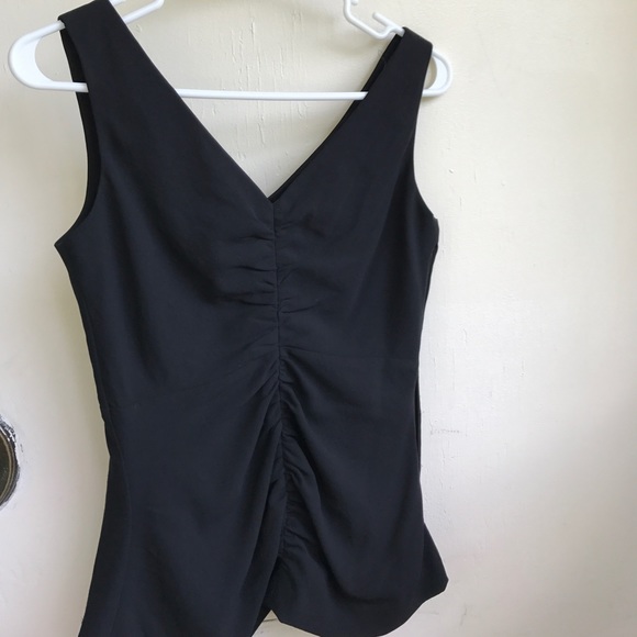 Theory Black Ruched Top - Sz P - Picture 1 of 4