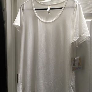 SOLID white LARGE lularoe classic t