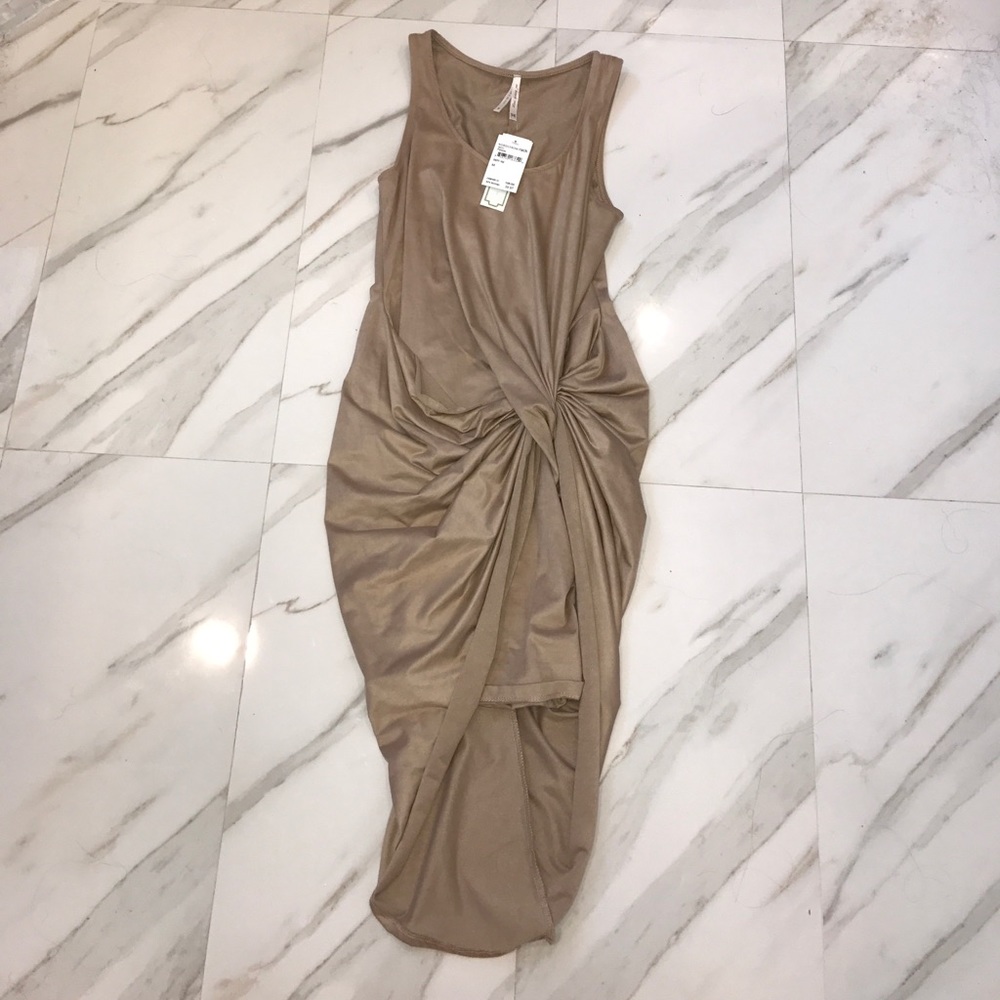 ⭐️✨NWT TAN FAUX SUEDE DRESS✨⭐️
