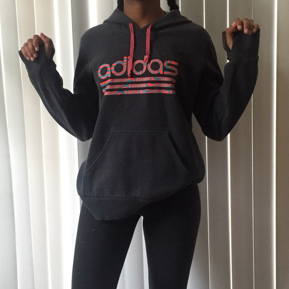 Dark Grey Adidas Hoodie
