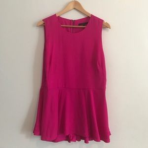 Hot Pink Peplum Top