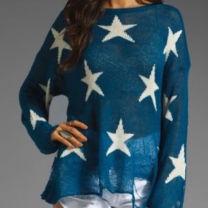 Wildfox White Label distressed sweater small