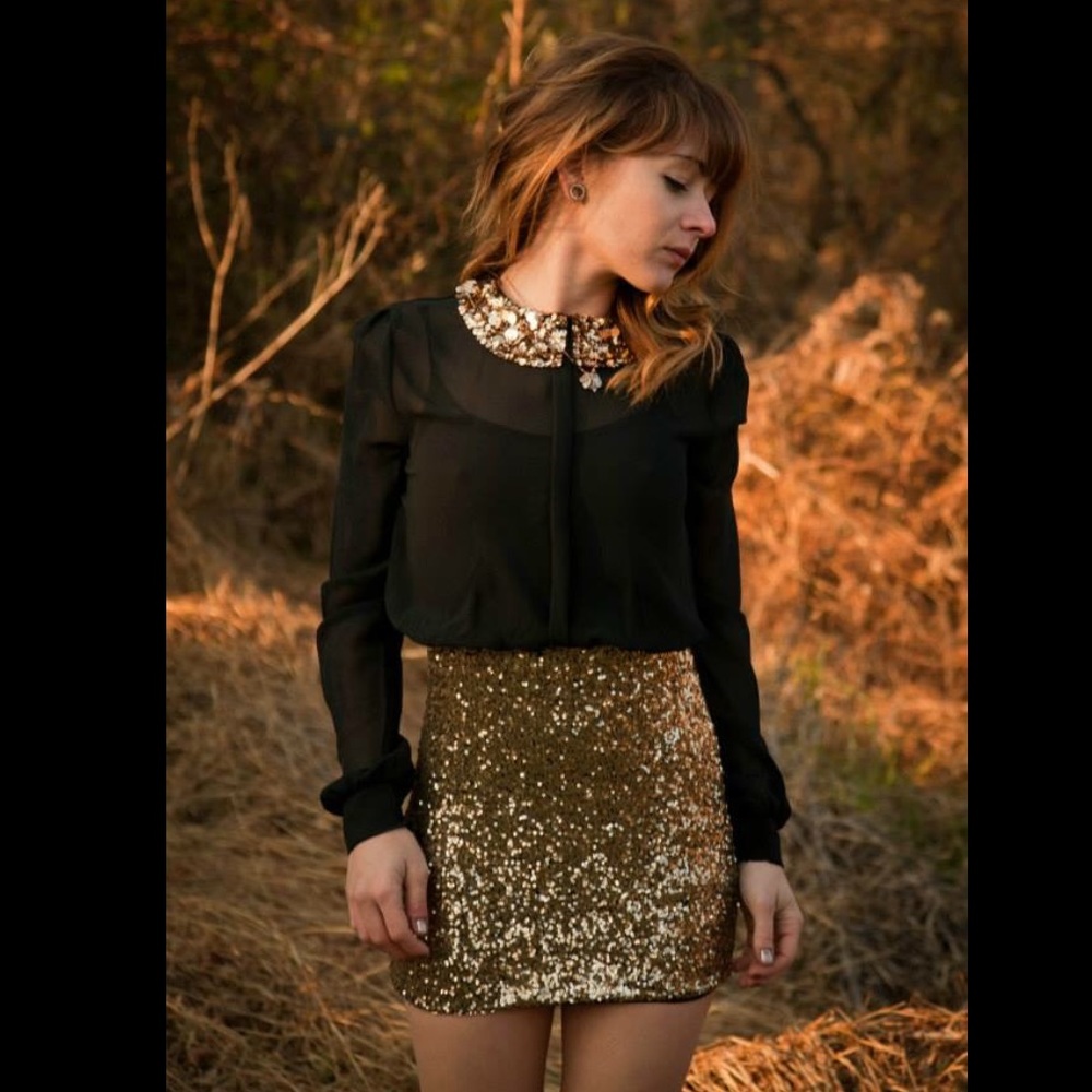 SOLD-Mustard seed sparkle dress