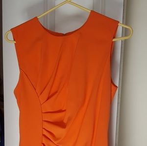 Orange sleeveless summer dress