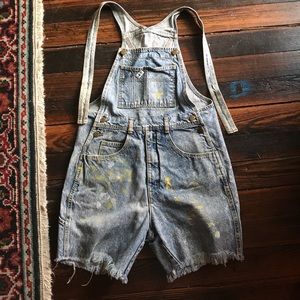 Vintage Guess Cut off overalls