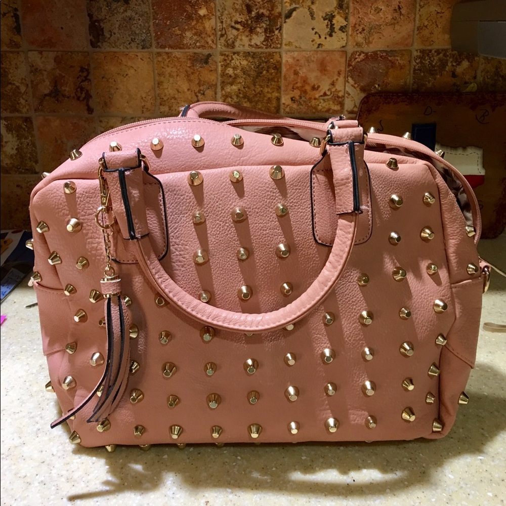 Purse with spikes.