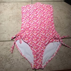 Lilly Pulitzer strapless one piece swimsuit