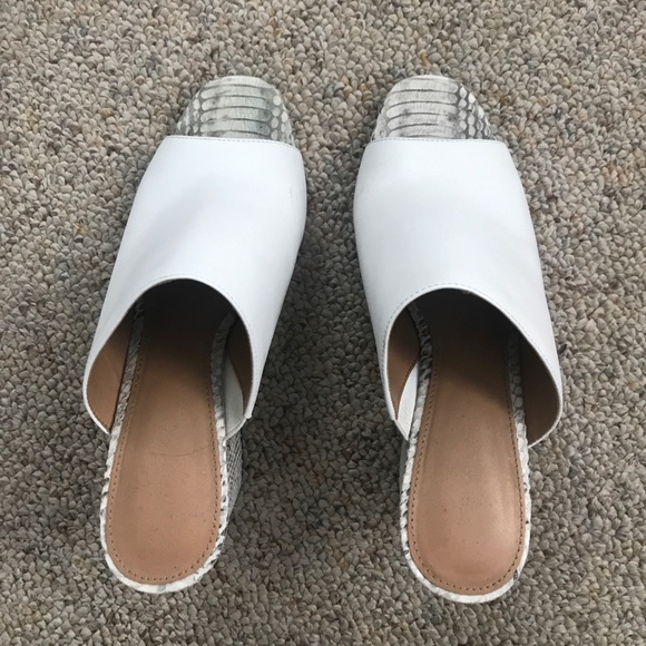 Calvin Klein White Block Mule - Picture 3 of 8