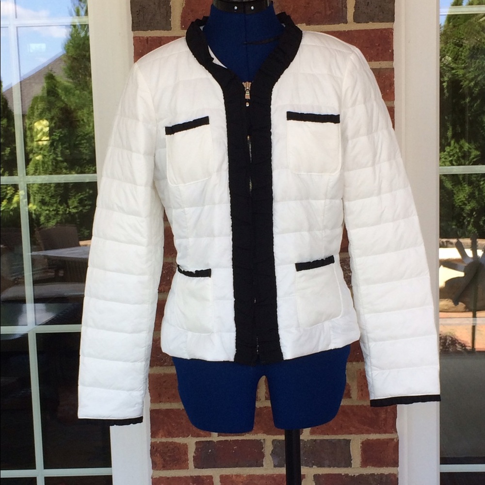 A white White House Black Market jacket.