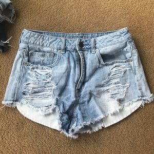Distressed American Eagle Jean Shorts