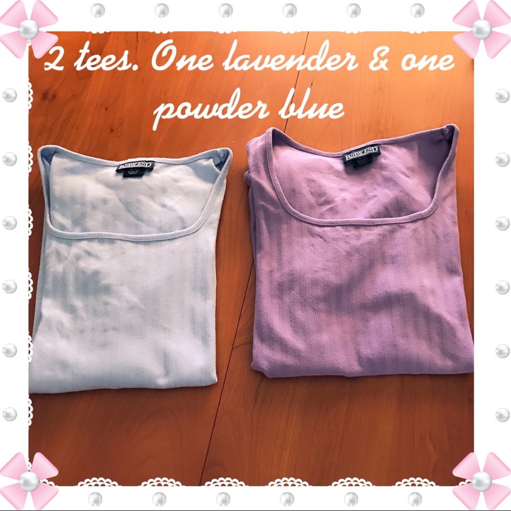 Bundle of 2 Land’s End Tees. Lavender powder blue