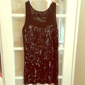 Amazing black sequin cocktail mini dress