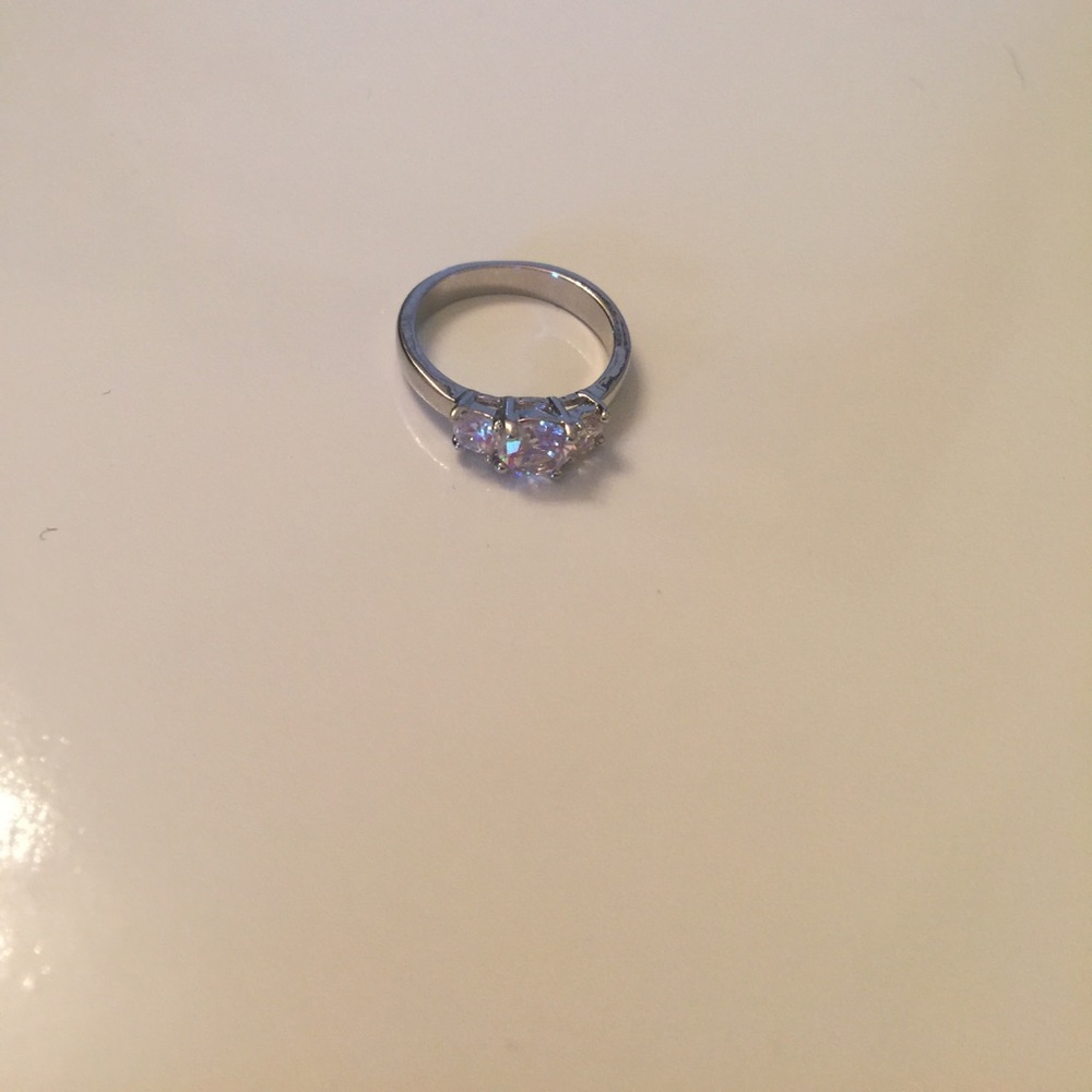 Faux diamond wedding ring