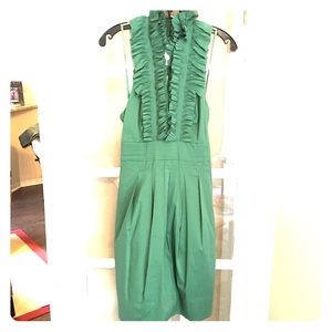 Amazing BCBG MaxAzria teal green halter dress