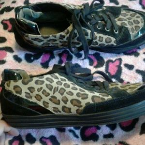 Leopard suede shoes