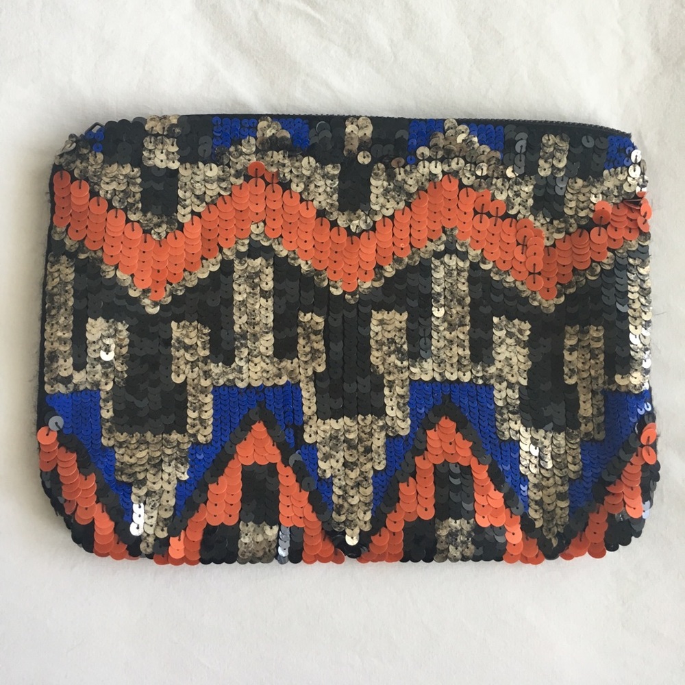 Sequin Tribal Zara Clutch