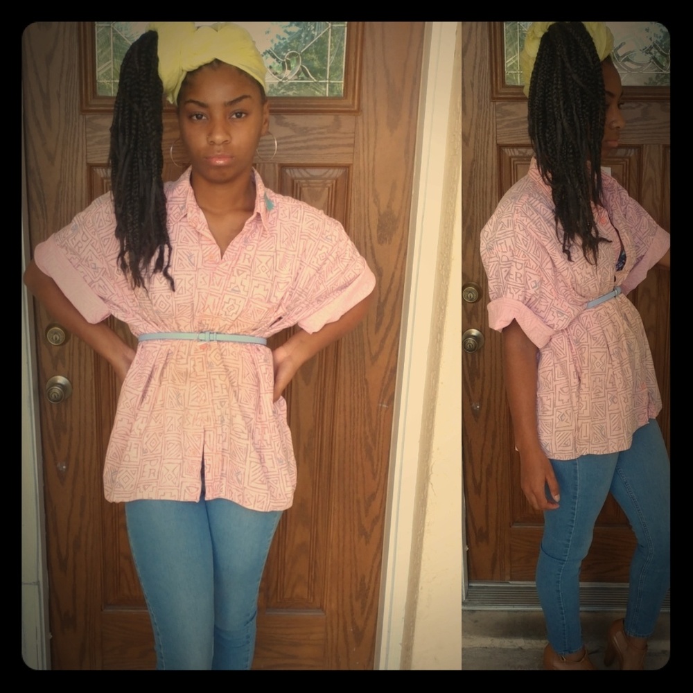 Vintage top and belt