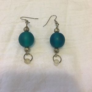Turquoise/Silver colored earrings