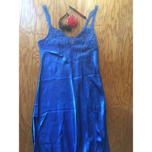 Vintage Victoria's Secret cobalt blue nightgown