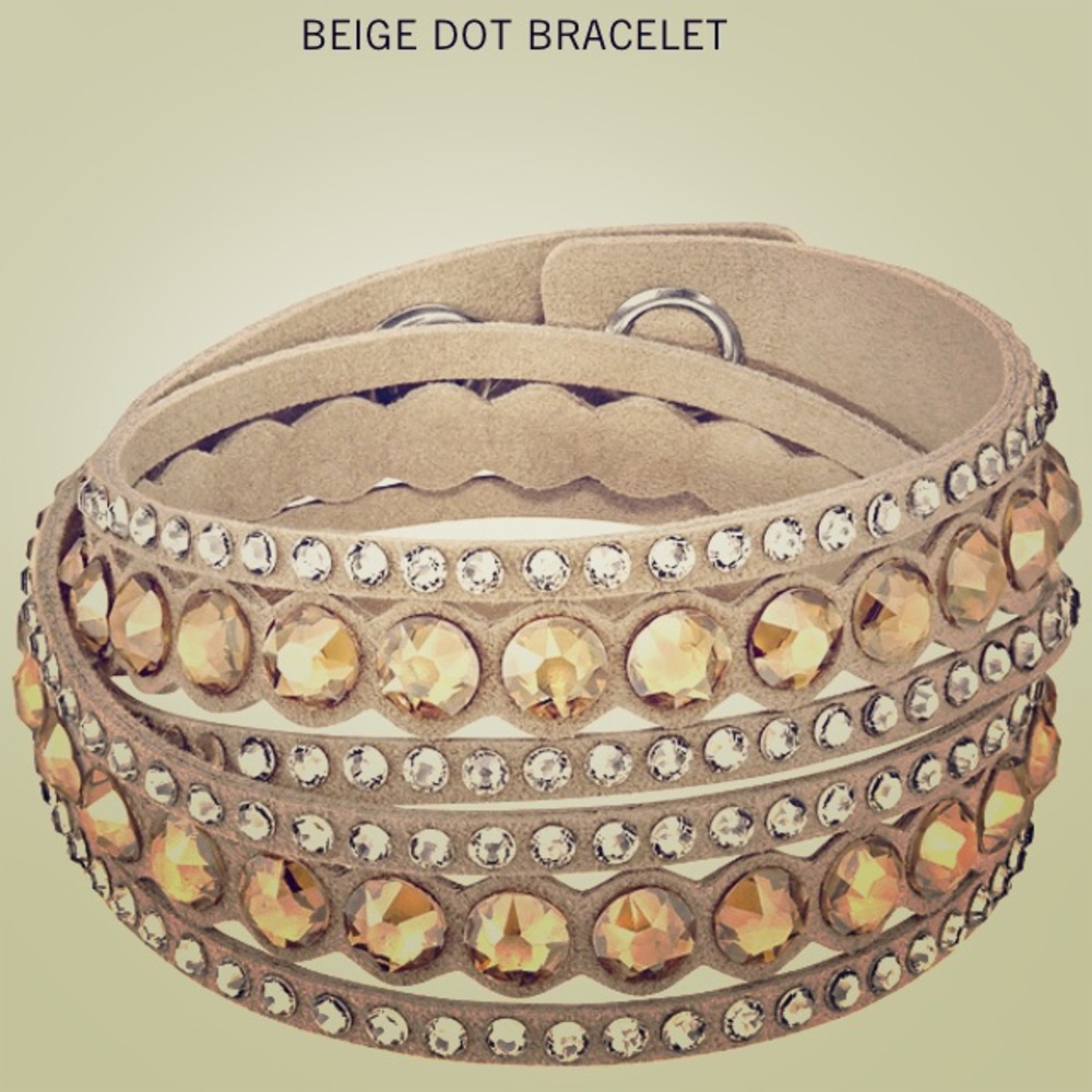 SOLD NEW Swarovski Beige Slake Dot Bracelet
