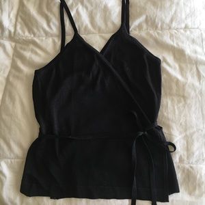 BCBG 100% Silk Wrap around tank top