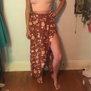 Floral maxi skirt