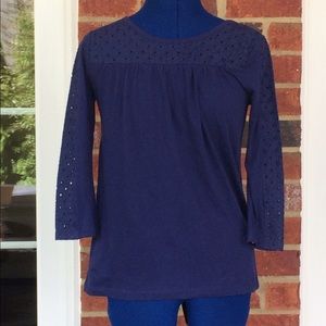 A navy blue Cat+Jack knit top new with tags.