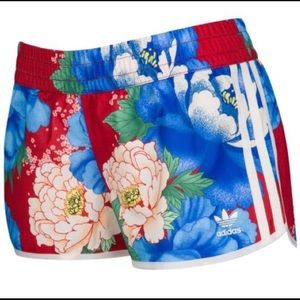 adidas Originals Farm Big Floral Print Mini Shorts