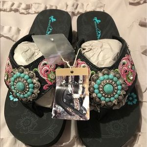 Concho flip flops