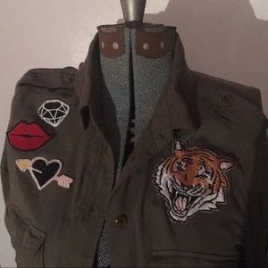 Green buttons down shirt