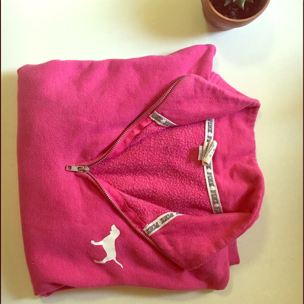 PINK half zip sweatshirt
