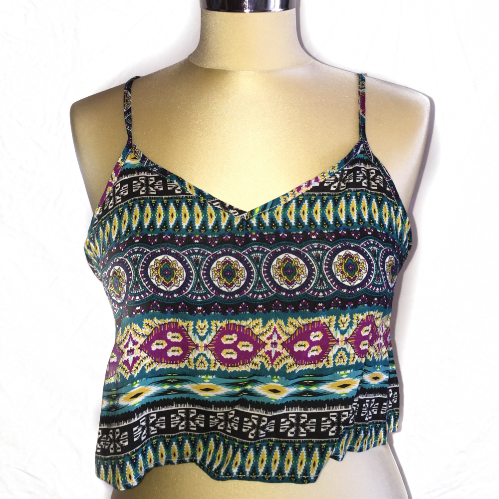 Rayon Printed Retro Design Top
