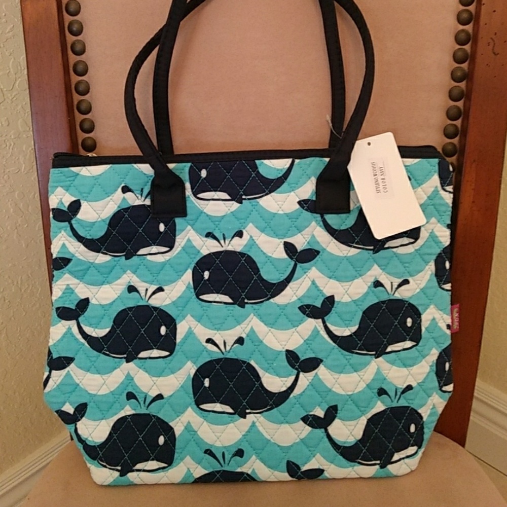 NWT Quilted Preppy 🐋 Whale tote bag