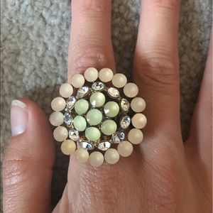 NWT Ann Taylor Loft ring- peach and green colored