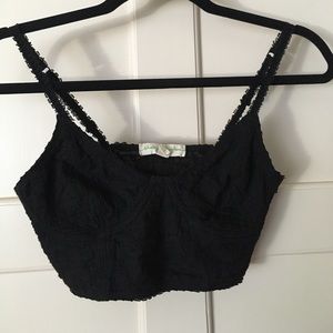Black embroidered bralette - Staring At Stars