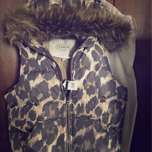 Coach Animal Print Puffer Vest