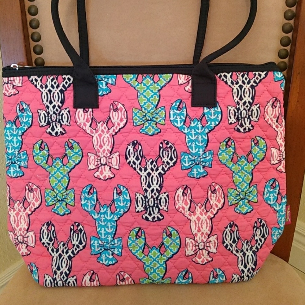 NWT Preppy Pink Lobster Tote bag