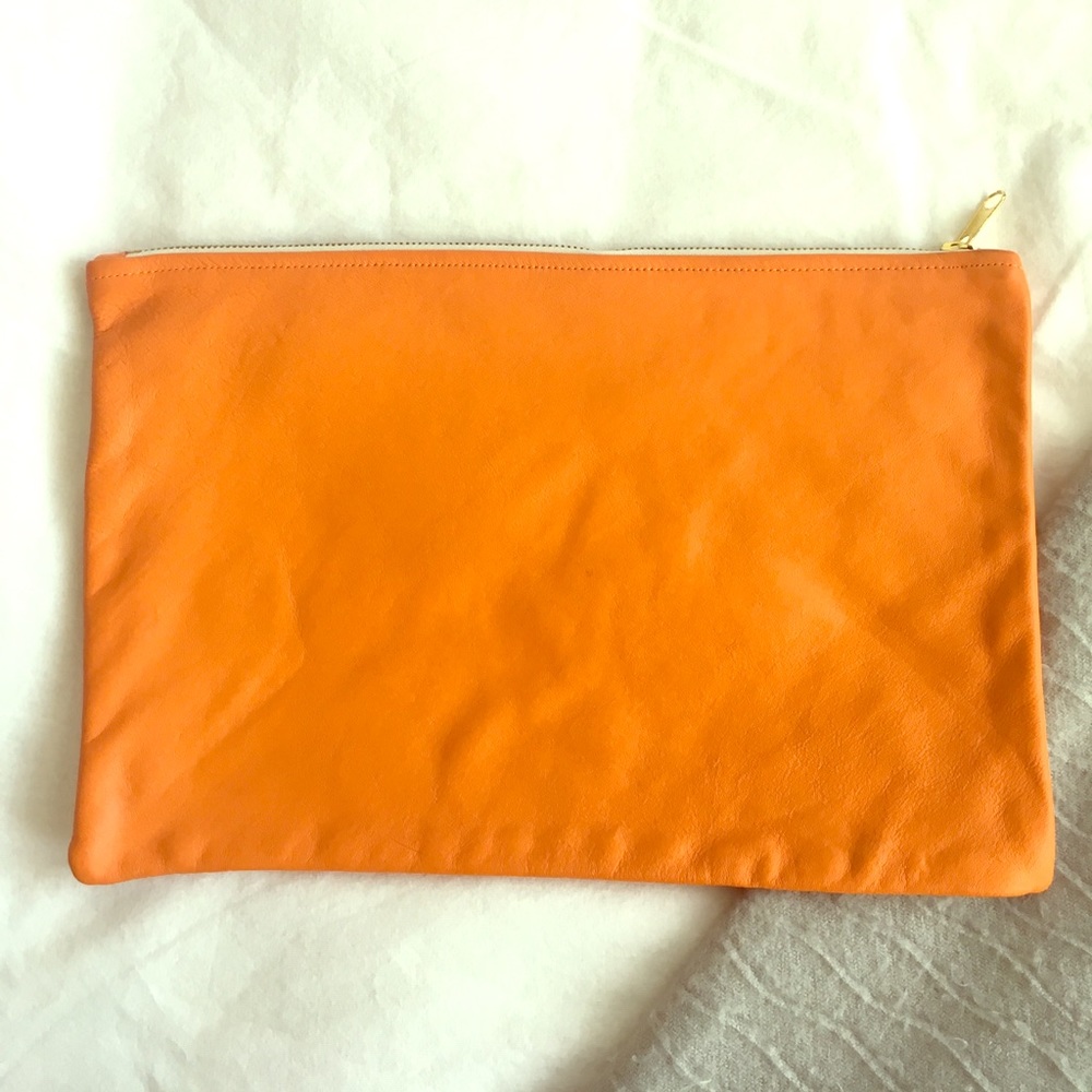 American Apparel Leather Clutch - Orange