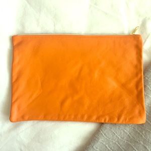 American Apparel Leather Clutch - Orange