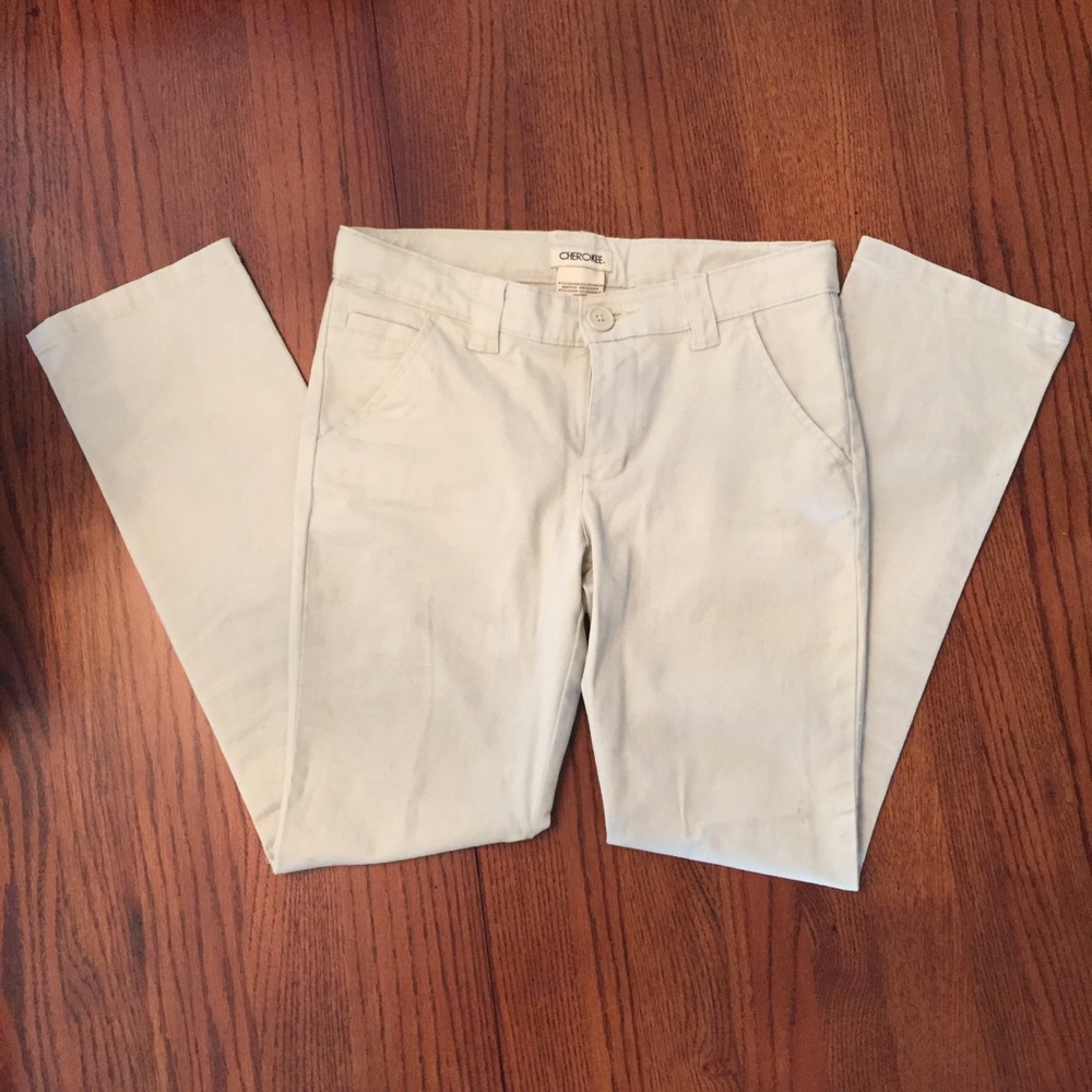 YOUTH straight leg khaki pants
