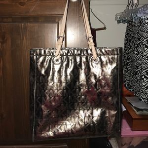 Michael Kors metallic tote