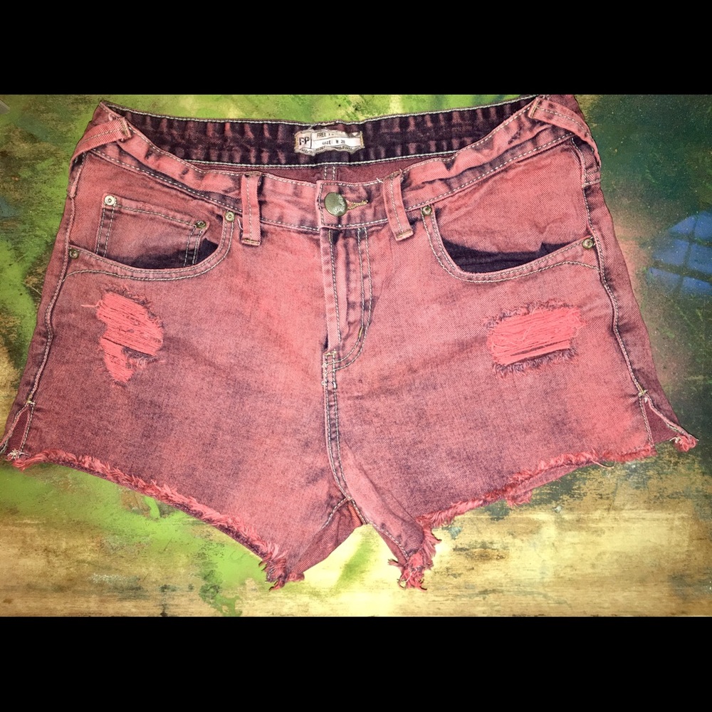 Free People Over-Dyed Denim Shorts