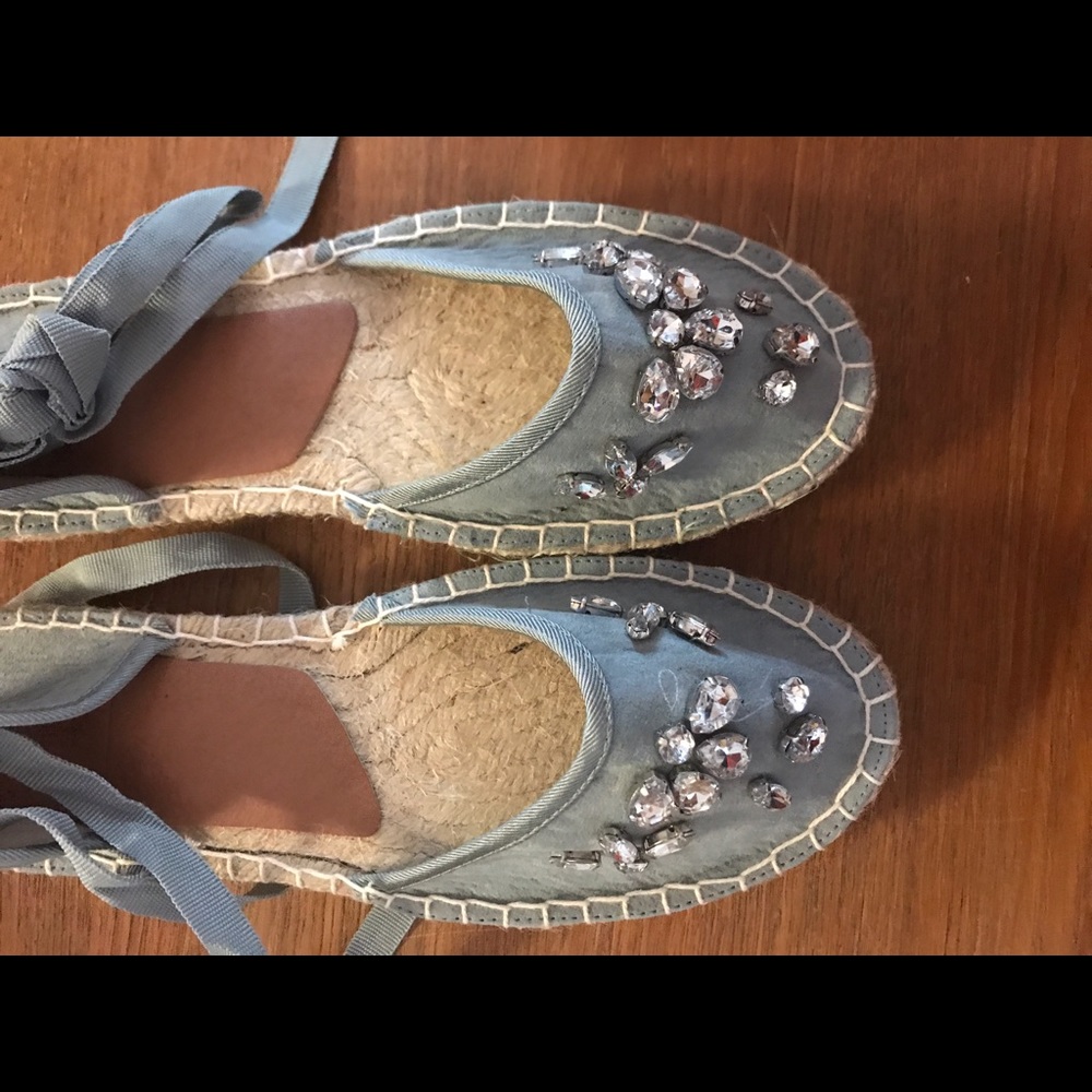 Brand new never worn lace up espadrilles
