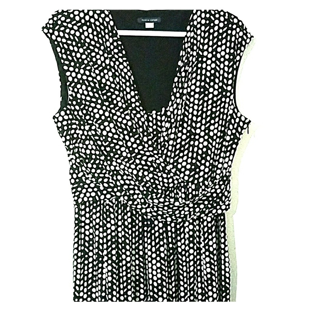 Adorable black and white polka dot dress