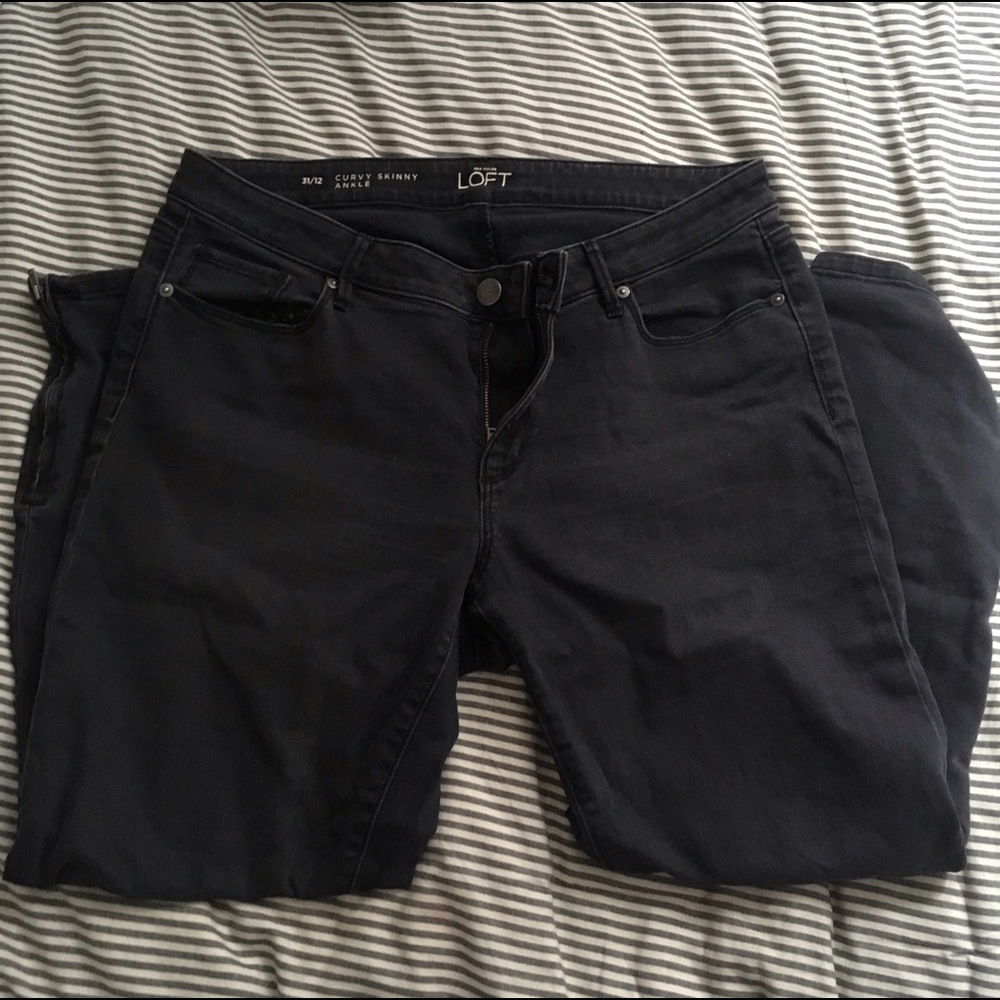 LOFT Curve skinny ankle jeans