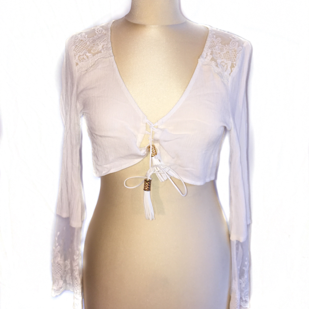 Coachella Inspired White Crop Top and Lace,