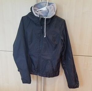 Hollister Lined Navy windbreaker