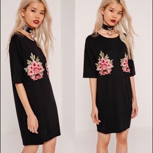 NWOT Missguided Appliqué Tshirt Dress
