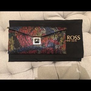 Kara Ross Sequin Leather Clutch WORN ONCE!